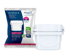 Aqua Optima Filter Single Plastic White 30 Day "Evolve+" 